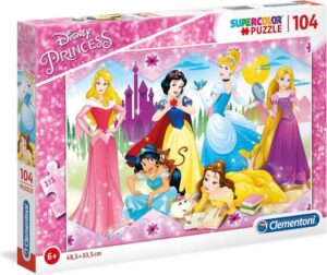 Clementoni Legpuzzel - Supercolor Puzzel Collectie - Disney Princesses - 104 stukjes, puzzel kinderen - Afbeelding 3