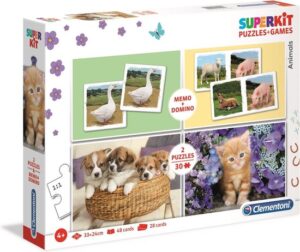 Clementoni Puzzel Superkit Animals 4-in-1 30 Stukjes - Afbeelding 2
