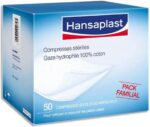 Hansaplast 100% Katoenen Gaaskompressen  5 X 5 cm - 50 Stuks