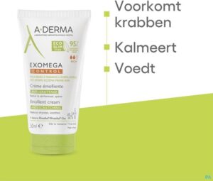 A-DERMA Exomega Control Emollient Cream Anti-Scratching 50ml - Afbeelding 2