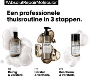 L'Oréal Professionnel Absolut Repair Molecular Leave-in Mask – Voor alle beschadigde haartypes – 100 ml - Afbeelding 9