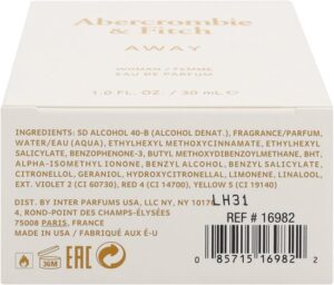 Abercrombie & Fitch Away Woman Eau de Parfum 30ml Spray - Afbeelding 2