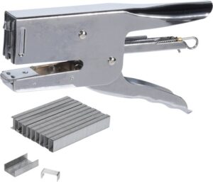 Metalen kantoor nietmachine/niettang klein 17 cm - Afbeelding 3