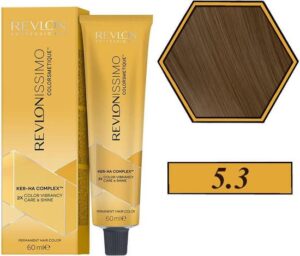 Permanente Kleur Revlon Revlonissimo Colorsmetique Nº 5.3 Licht Goudbruin 60 ml
