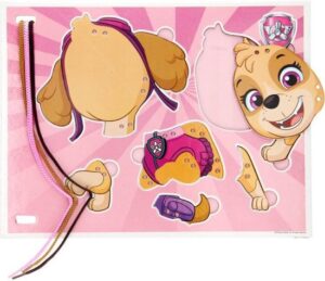 Paw Patrol Rijgveter Puzzel Inclusief 6 Puzzelstukjes en 3 Gekleurde Veters - 3+ - Afbeelding 3