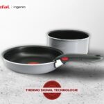 Tefal Ingenio Easy Cookâ€™N Clean 3-delig Hoogwaardig Alluminium Pannenset - Braadpan 22 cm + Steelpan 18 cm Inclusief Ingenio Hangreep
