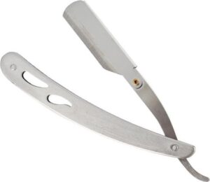 RVS Klassiek scheermes Unisex | Klap Scheermes | Open Scheermes | Cut Throat Scheermes | Barbiersmes | Shavette | Kappers mes | Klapmes - Afbeelding 2