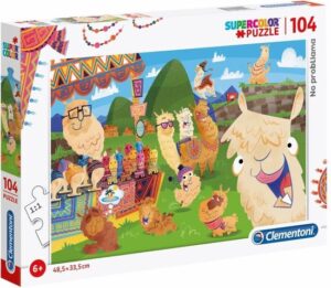 Clementoni Legpuzzel - Supercolor Puzzel Collectie - No probllama - 104 stukjes, puzzels kinderen - Afbeelding 3