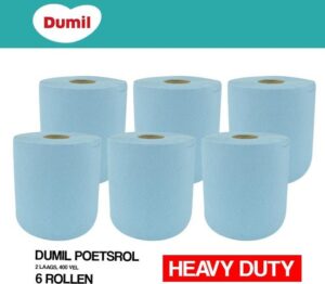 Dumil Extra Stevig 400 Sheets 2 Laags Poetsrollen - 6 Pack