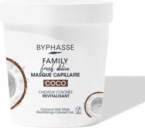 Revitalising Mask Byphasse Family Fresh Delice Coconut Coloured hair (250 ml) - Afbeelding 3