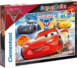 Clementoni Legpuzzel - Supercolor Puzzel Collectie - Disney Cars 3 - 104 stukjes, puzzel kinderen - Afbeelding 4