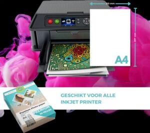 Maxenza Fotopapier - Glossy Glanzend - 60 Vellen op A4 Formaat - 210 x 297mm - 210 Gram per m² - Afbeelding 3