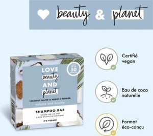 Love Beauty and Planet Shampoo Bar Coconut Water & Mimosa Flower - 90 gram - Afbeelding 3