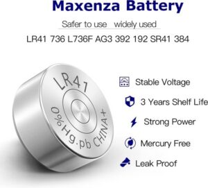 Maxenza LR41 Batterij - AG3 - AG3 Batterij - Alkaline Knoopcel Batterij - 50 Batterijen - Afbeelding 4