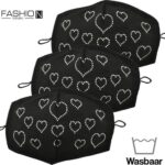 Fashion Mask Mondkappen Wasbaar - 3 Pack - Hearts