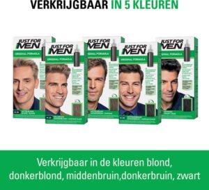Just For Men Original Haarkleuring H25 Donkerblond - Haarverf voor Mannen - Professionele Grijsdekking in 5 Minuten - 100% Natuurlijke Uitstraling - Dekt tot 8 Weken - Vrij van Ammoniak - Afbeelding 4
