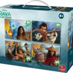 Disney 4 in 1 Puzzel Raya - King - In Koffertje