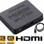 Maxenza Visual ProHD 2-Poorts HDMI Splitter - Volledige HD & 3D, 4K@30Hz, Dolby Audio, Signaal Herhaling, ABS/PVC, HDMI Switch - Zwart