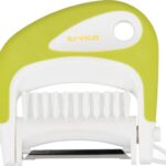 Dunschiller 3 in 1 Enrico Multi Peeler - Groen - 8x9x2cm - Dunschiller Borstel en Ontpitter - Roestvrijstalen Schilmesje - Schiller mesje - Keukengerei - Aardappelschilmesjes - Keukenmessen