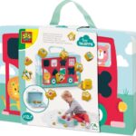 SES Tiny Talents - Vormenstoof koffer bus - 12 vormen - inclusief koffertje en stickers
