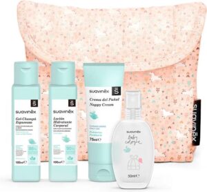 Suavinex Toiletry Bag Travel Fabric #coral Set 5 Pcs - Afbeelding 2