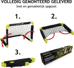 Dunlop Voetbaldoel - 1 Voetbalgoal - Minigoal - Oefendoel - Opvouwbaar - 55 x 44 x 44 CM - Afbeelding 3