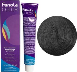Fanola Haarverf Professional Colouring Cream 1.0 Black - Afbeelding 2