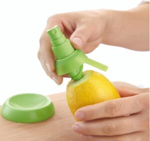 Metaltex Citruspers / Citrusspray met citroenhouder - Groen - Afbeelding 4