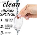 Ronde Tweezijdige Make-up Siliconenspons – Transparant – 6x4cm | Beauty Make-upsponsje voor Vrouwen - Afbeelding 4