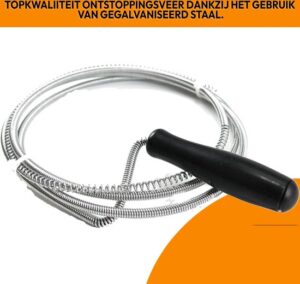 Maxenza Ontstoppingsveer - Rioolontstopping - Afvoerontstopper - Gootsteenontstopper - Handschoenen - 5 Meter - Afbeelding 27