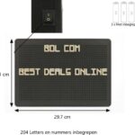 LED Letter Pegboard met 204 Letters en Nummers – 29.7x21x4cm | Woorden maken op Oplichtend Bord | Woonaccessoires | Gaatjes bord | Tekstbord
