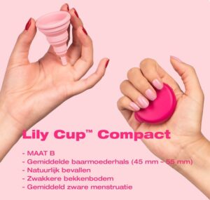 Intimina - Lily Compact Cup maat B - kleine menstruatiecup met plat opvouwbaar compact design - Afbeelding 4
