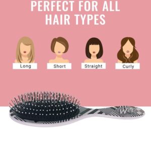 Wet Brush - Original Haarborstel ontklitter  - Diagonale ruiten IntelliFlex - Zwart/Wit - Afbeelding 5