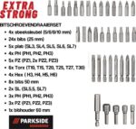 Parkside Performance Bitschroevendraaierset Van Carbonstaal Inclusief Opbergkoker van Kunstof - 37 delig - Afbeelding 2