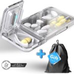 Pillensnijder | Pillenslijter en Pillenhouder van Snij&Slik â€“ Innovatief 2-in-1 Ontwerp en een Slimme Oplossing Door zijn Gebruiksgemak | Veiligheid | Duurzaam en Compact | Formaat van 11,9 x 6,3 x 1,8 cm |