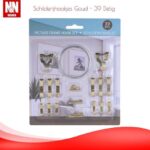 N&N Wonen Schilderijhaakjes Goud - 39 Delig