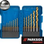 Parkside Performance HSS-Staalborenset Titaan Gecoat Voor Extreem Hoge Standtijden - Inclusief Opbergkoker van Kunstof - 15 delig