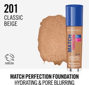 Rimmel London Match Perfection Foundation 201 Classic Beige - Afbeelding 7