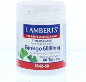 Lamberts Ginkgo Biloba 6000mg 60 Capsules - Afbeelding 2