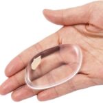 Ronde Tweezijdige Make-up Siliconenspons – Transparant – 6x4cm | Beauty Make-upsponsje voor Vrouwen