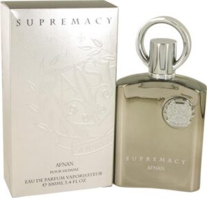 Afnan Supremacy Silver Eau de Parfum (100ml) Aftershave Perfume Spray for Men - Woody Floral and Musky Scent - Modern Fragrance Suitable for Any Occasions, EDP