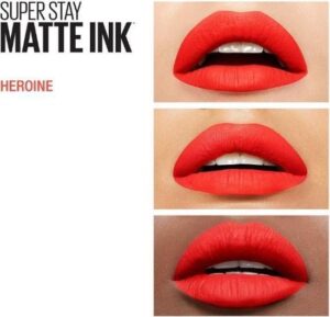 Maybelline New York - SuperStay Matte Ink Lipstick - 25 Heroine - Rood - Matte, Langhoudende Lippenstift - 5 ml - Afbeelding 2