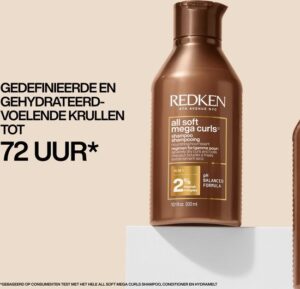 Redken All Soft Mega Curls Shampoo – Voedende shampoo voor krullen en kroeshaar – 300 ml - Afbeelding 2