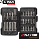 Parkside Performance Bitschroevendraaierset Van Carbonstaal Inclusief Opbergkoker van Kunstof - 37 delig