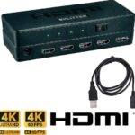 Maxenza Visual ProHD HDMI 1.4 Splitter - 4 Uitgangen, 1920*1080, 10/12bit Diepe Kleur, DTS/Dolby Audio, 2.25Gbps, ABS/PVC, HDMI Switch - Zwart