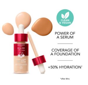 Bourjois Healthy Mix - 52 - Vanilla, Serum Foundation, laat de huid onmiddellijk stralen, hydrateert tot 24 uur lang, vegan formule, dauwachtige finish, houdt de hele dag lang, 30 ml - Afbeelding 4