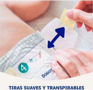 Wegwerpluiers Sensitive Dodot Maat 3 (56 uds) - Afbeelding 4