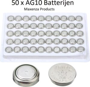 Maxenza lr1130 Batterij - ag10 batterijen - AG10 - LR1130 - lr1130 knoopcelbatterij - AG10 knoopcelbatterij Knoopcel Batterijen - Voordeelbundel - 50 Batterijen - Afbeelding 4