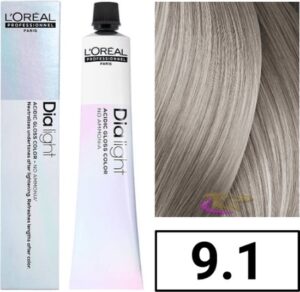Permanente Kleur L'Oreal Professionnel Paris Dia Light Nº 9,1 Geen ammoniak (50 ml)