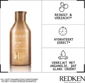 Redken All Soft Shampoo – Hydraterende en verzorgende shampoo voor zijdezacht haar – 300 ml - Afbeelding 2